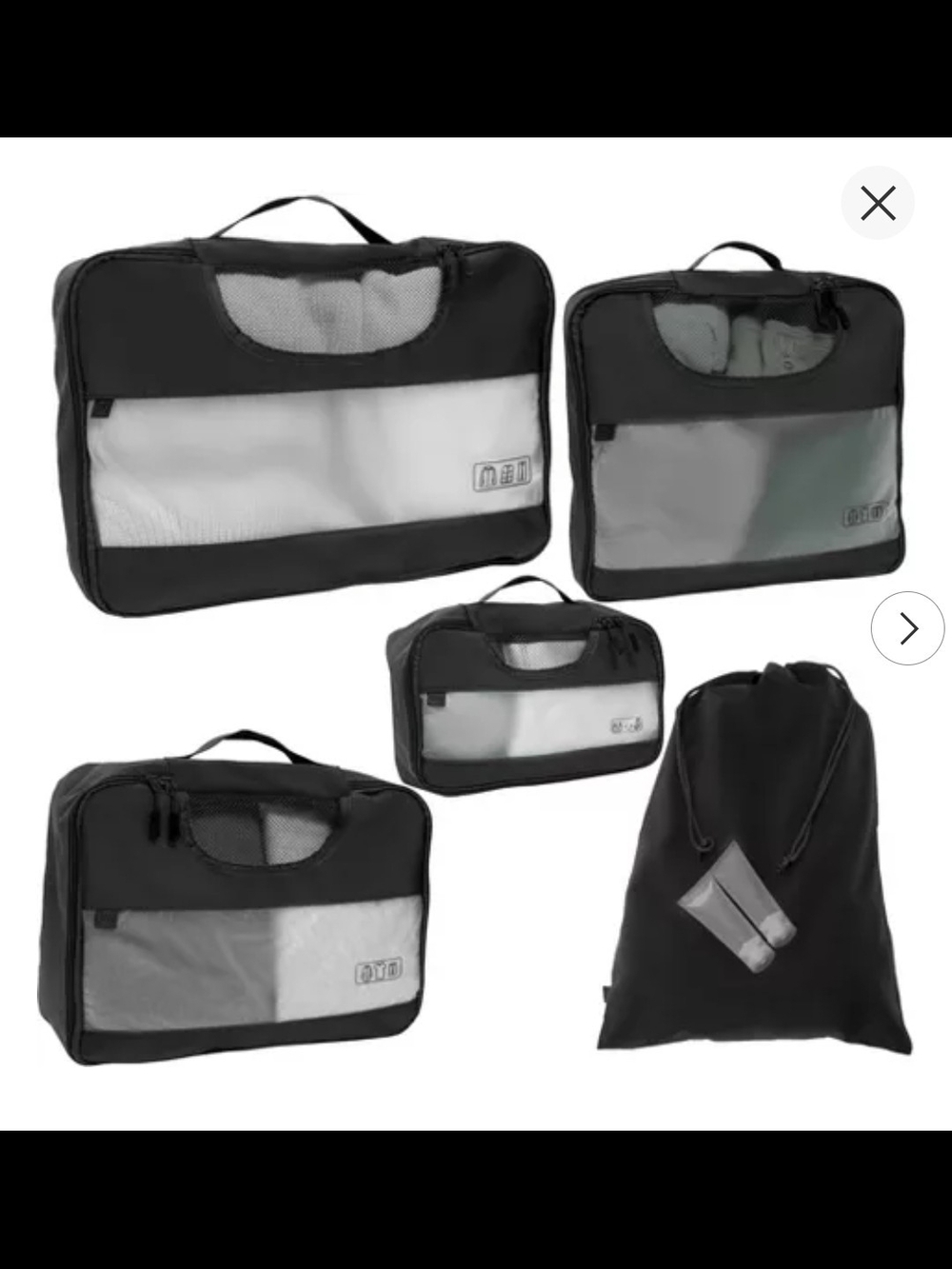 Joan & David 6 Piece Travel Packing Cube Set green One Size